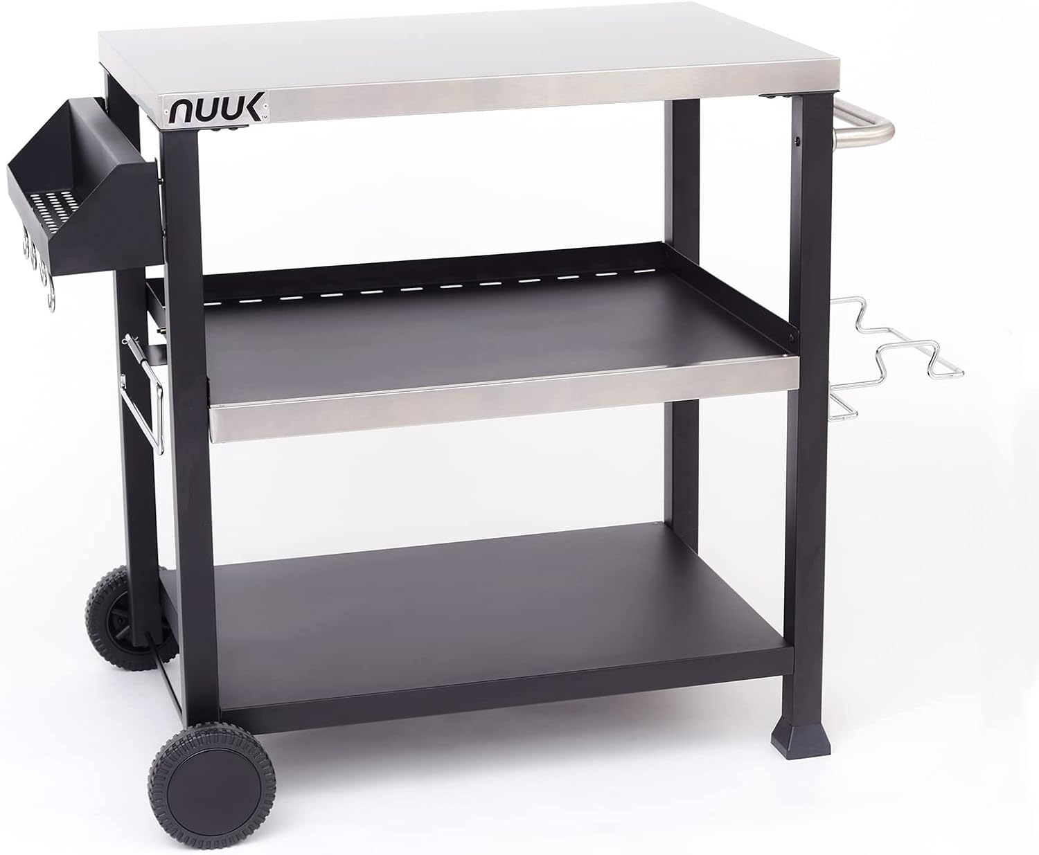 NUUK Three-Shelf Movable Outdoor Dining Cart Table for All Needs