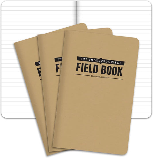 Elan Indestructible Field Notebooks - Durable Pack of 3