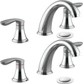 Widespread Chrome Bathroom Sink Faucet with Pop Up Drain