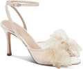 Womens Bow Tie Heels Slingback Peep Toe - Elegant 3.75in Stiletto