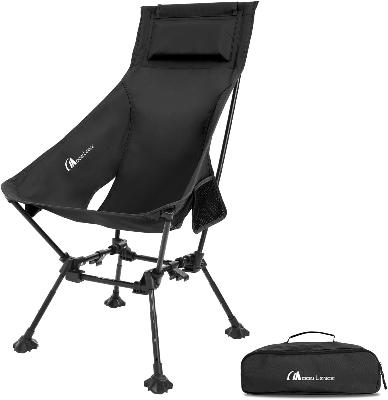 High Back Folding Camping Chairs with Adjustable Height Design