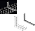 Kable Kontrol L Type Bracket 12 Width - Wire Mesh Cable Tray Support