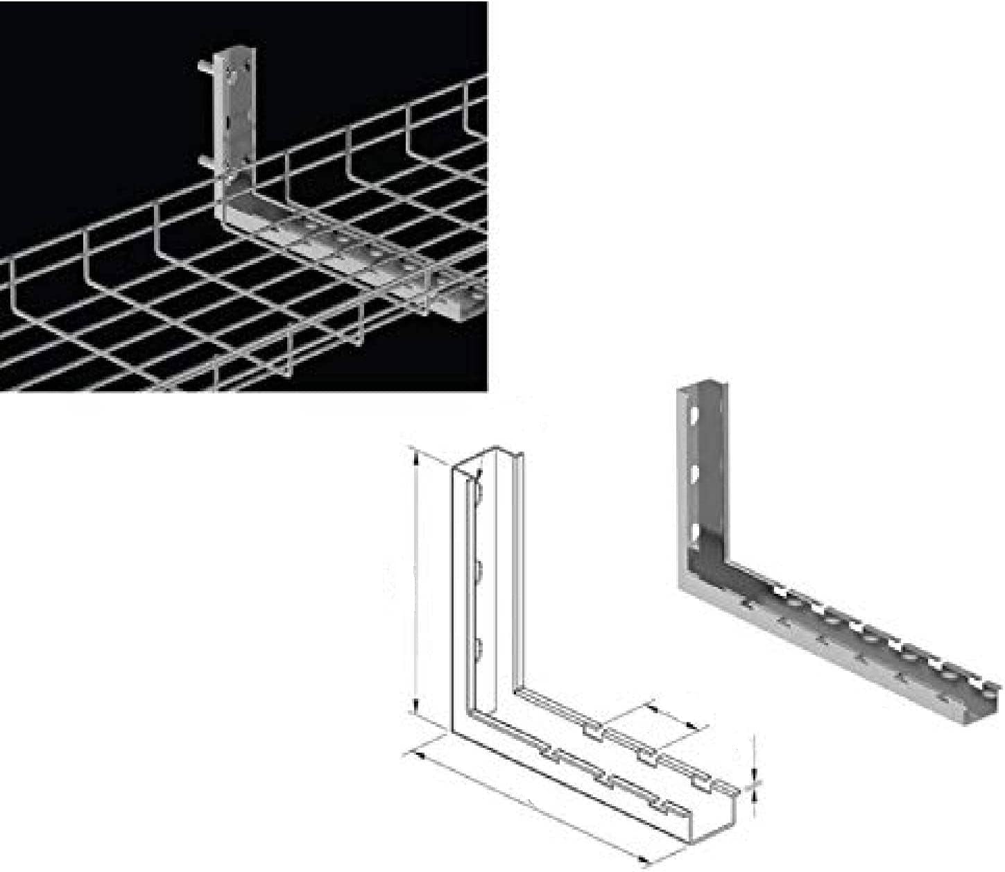 Kable Kontrol L Type Bracket for 12in Cable Management Rack