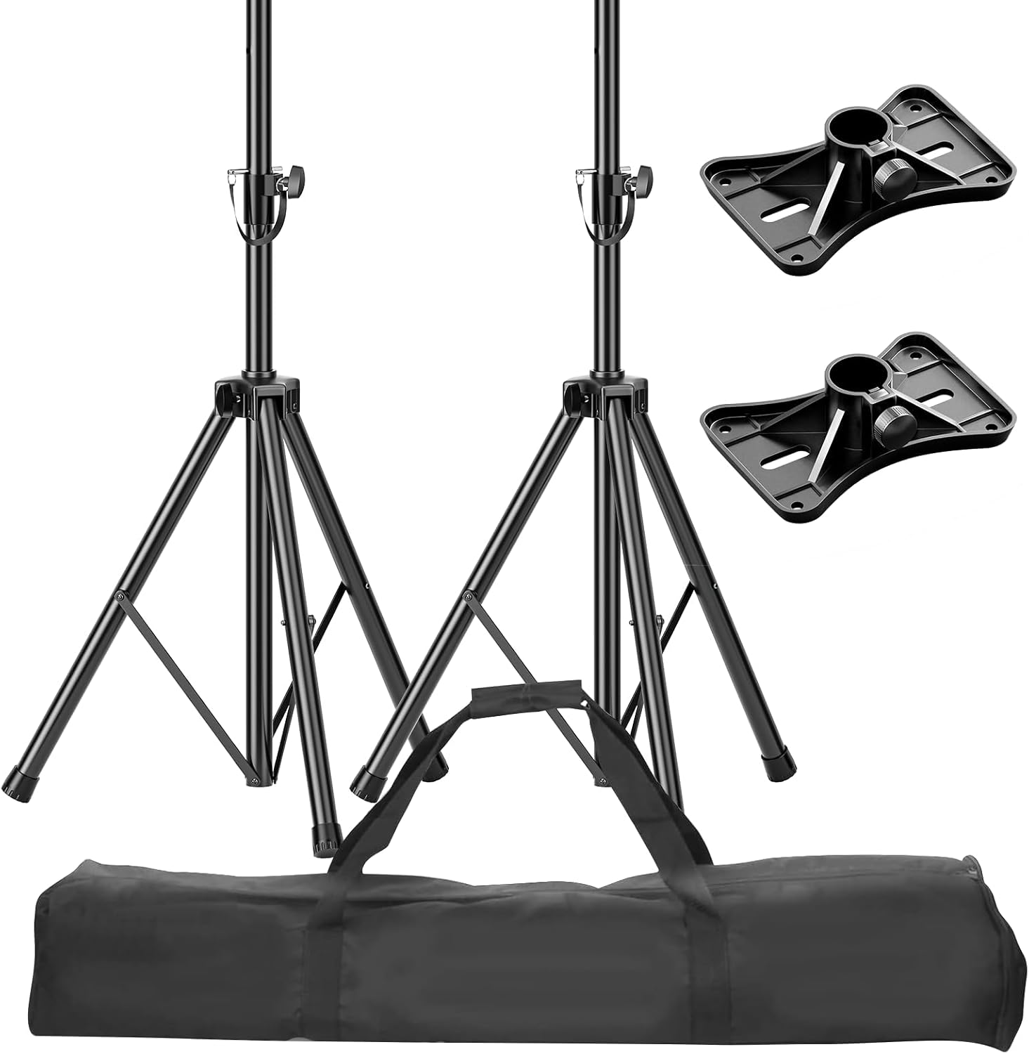 EMART PA Speaker Stands Pair - Adjustable Height Tripod Stands