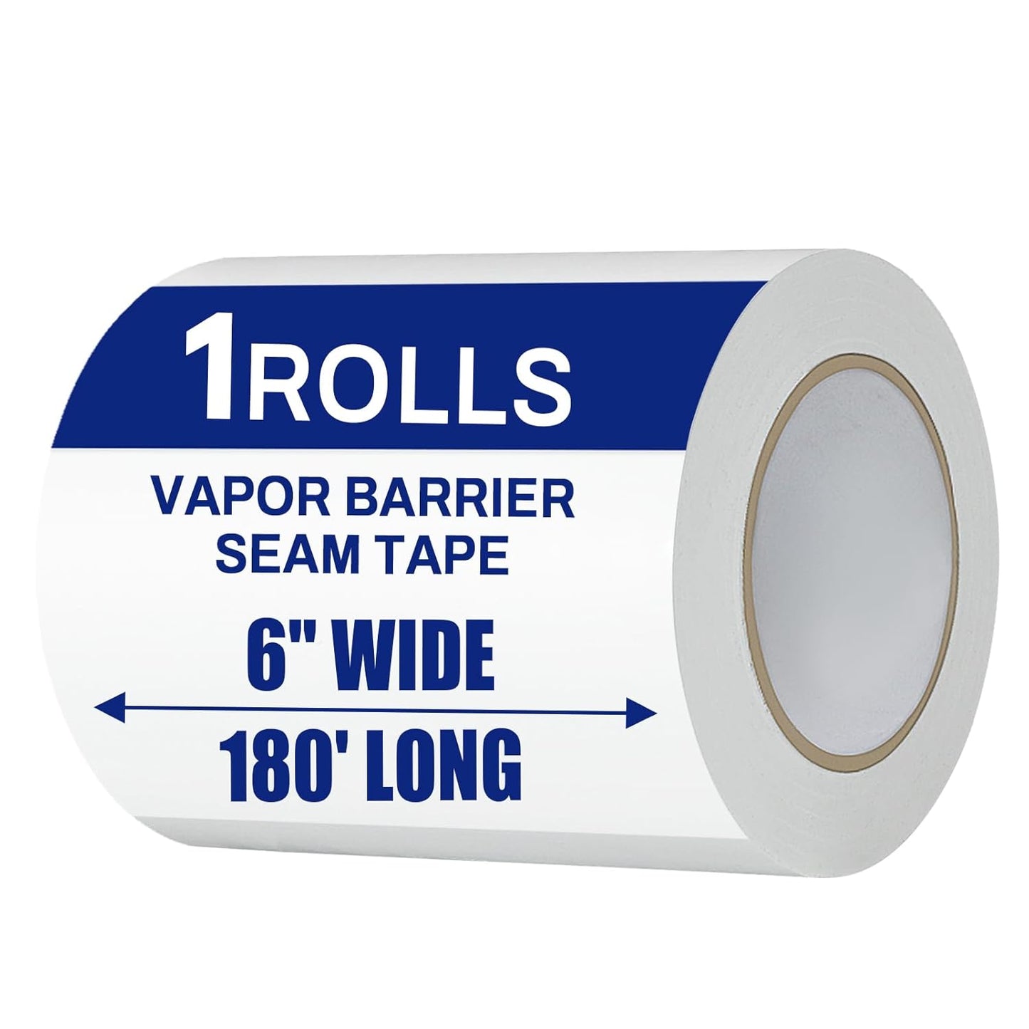 White Vapor Barrier Tape 6in x 180ft for Insulation Repairs