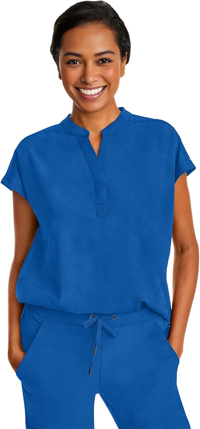 Healing Hands Women's Relaxed Fit Journey Scrub Top with Pockets