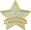 PinMart Year Service Award STAR Lapel Pin - Elegant Employee