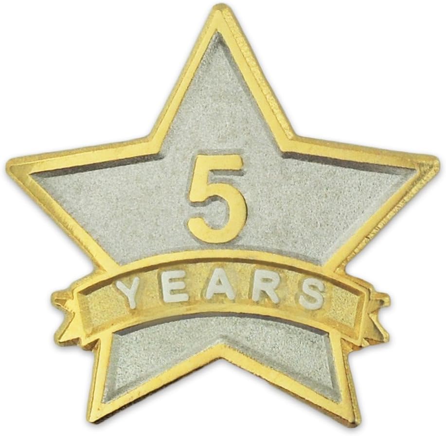 PinMart Year Service Award STAR Lapel Pin for Employee Recognition