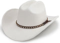 Western Cowboy Hat for Women and Men - Wide Brim Felt Unisex