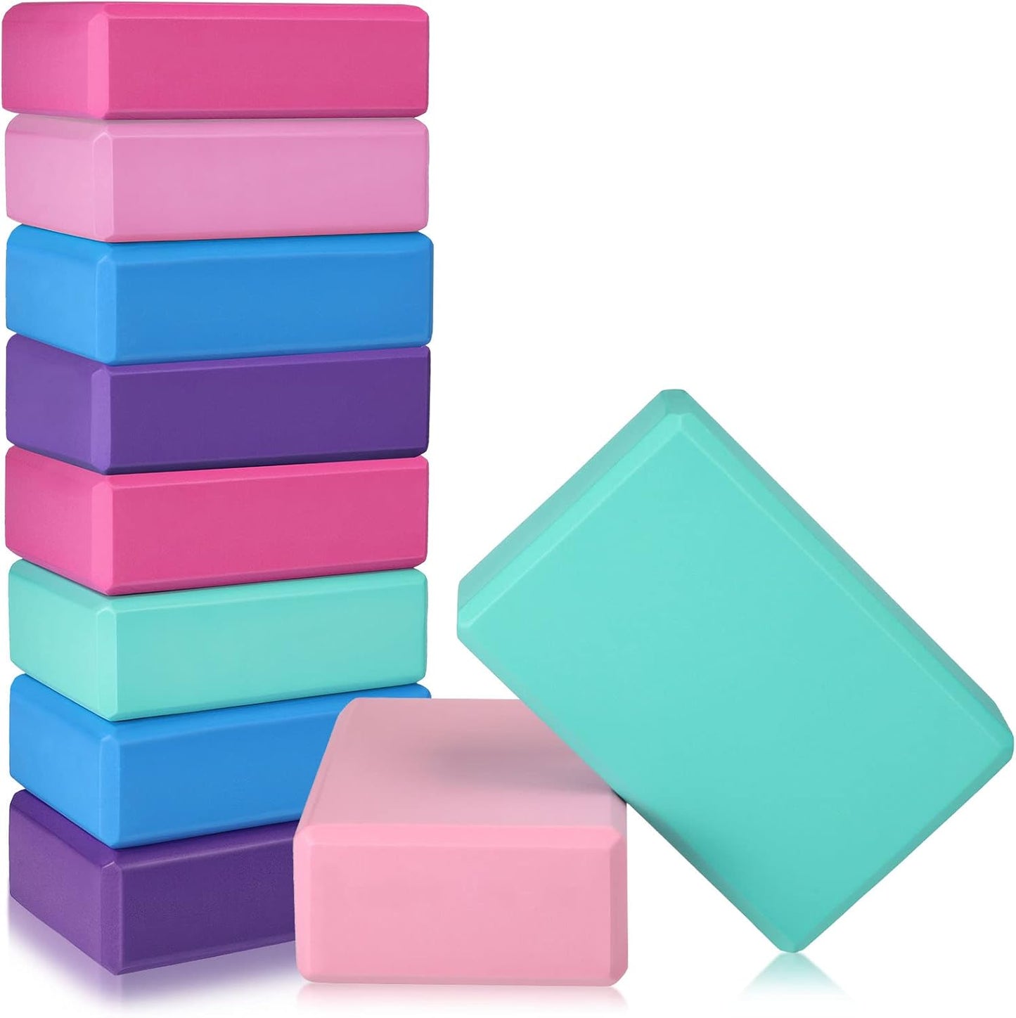 High Density Yoga Blocks Set - Aid Strength & Flexibility