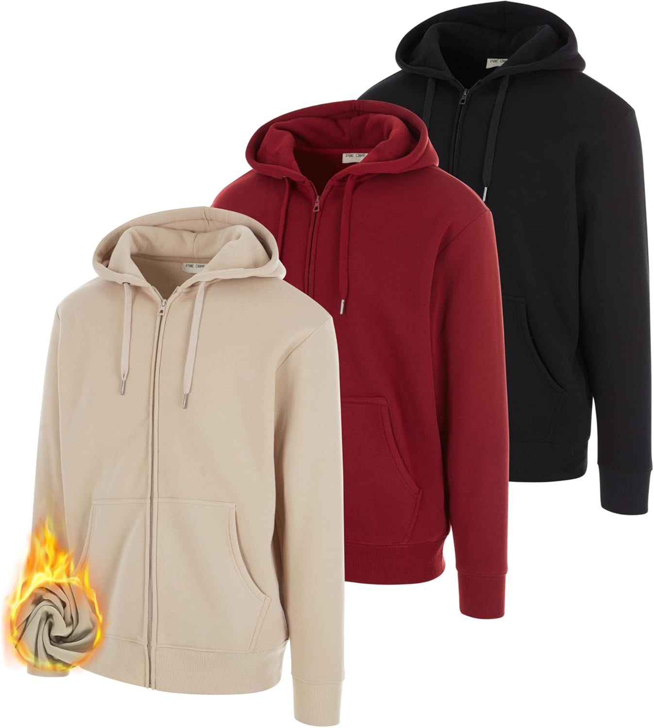 PURE CHAMP Fleece Hoodies for Men - Comfortable Activewear