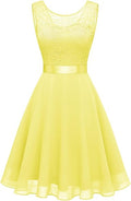 BeryLove Women's Summer Bridesmaid Cocktail Dress - Lace & Chiffon