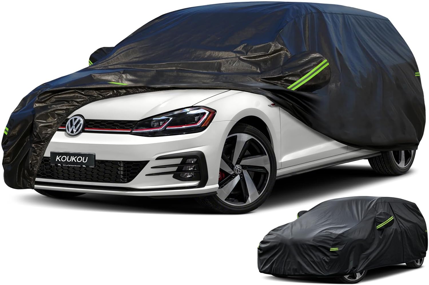 KouKou Waterproof Car Cover for Hatchbacks 164-178 in Length