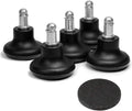 2 in Low Profile Bell Glides for Office Chairs - Set of 5