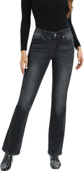MetHera Women's Le Mel Classic Stretch Curvy Bootcut Jeans - No-Gap On