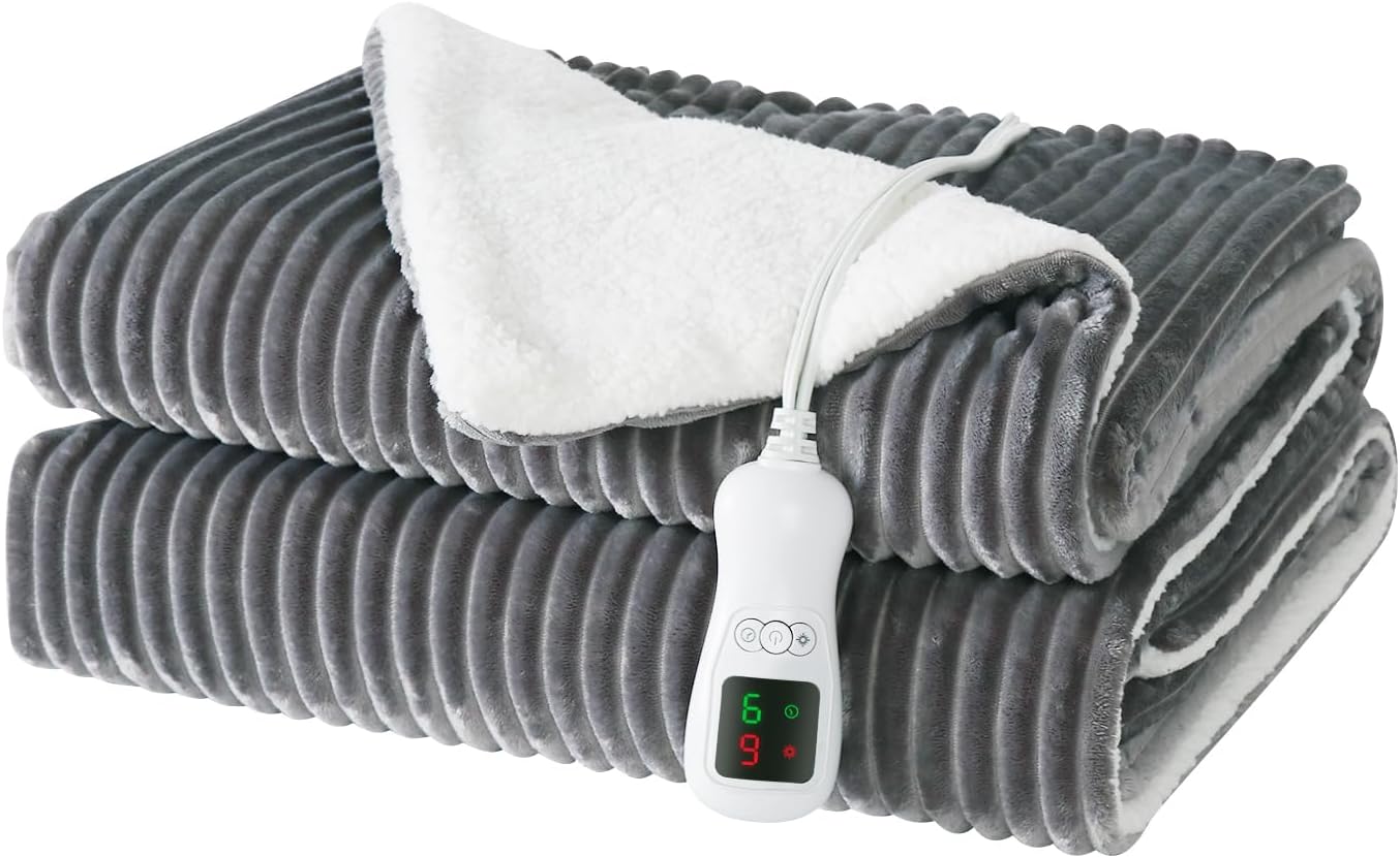 Electric Heated Blanket Throw for Cozy Comfort and Warmth