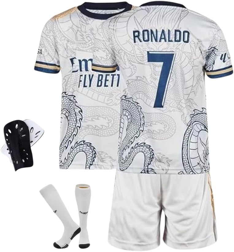 Real Youth Madrid Kids Soccer Jerseys Suit #7 for Boys Girls