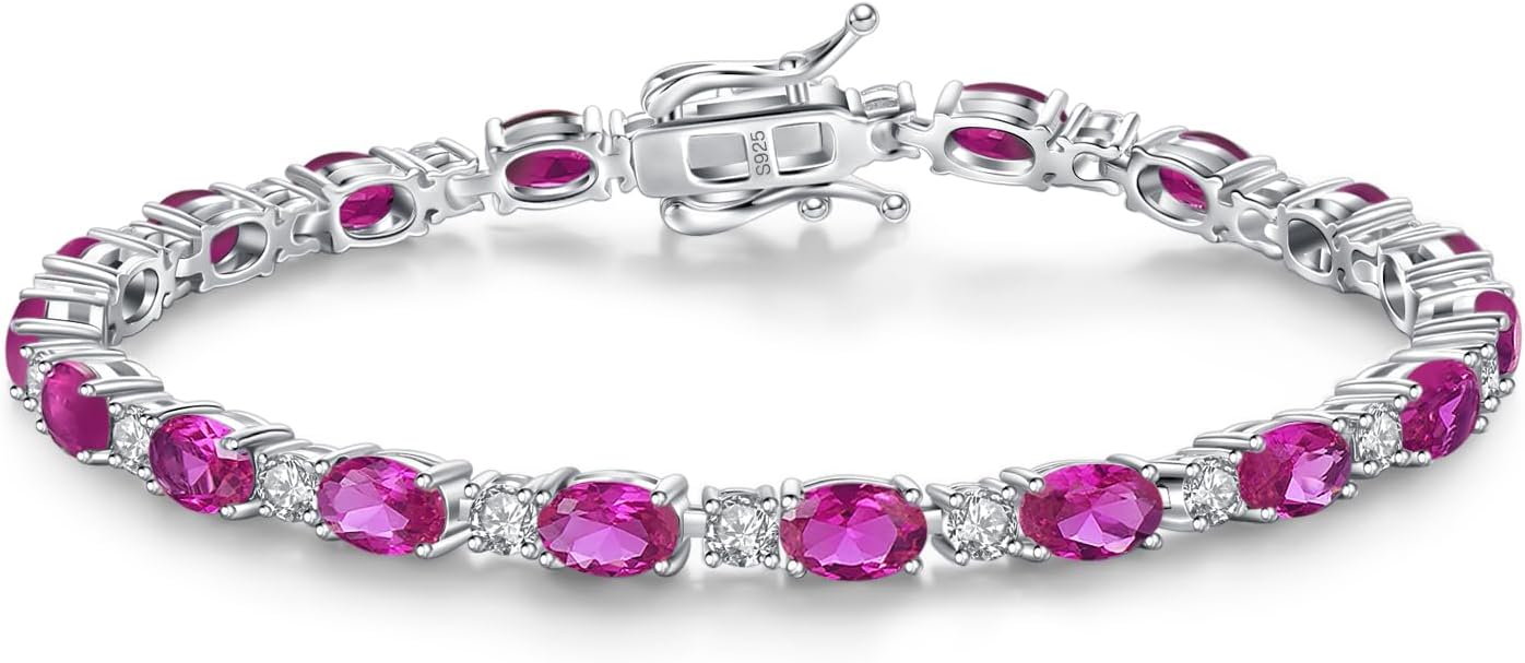 FANCIME Birthstone Tennis Bracelet for Women - Fine Jewelry Gift