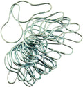 EZ-FLO Shower Curtain Rings Pack of 24 - Durable Nickel-Plated Steel