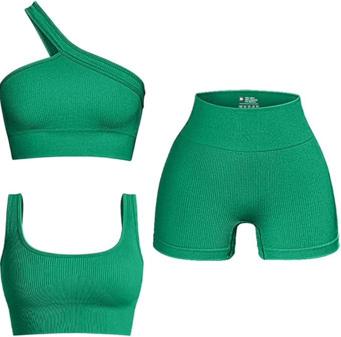 OQQ Women's 3 Piece Outfits for Seamless Exercise Comfort
