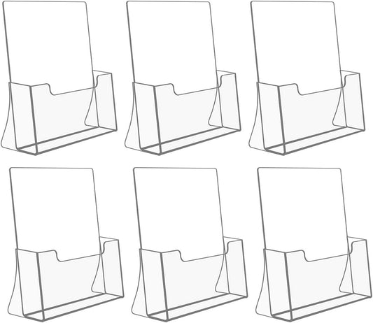NIUBEE Acrylic Brochure Holder 8.5 x 11 inches - 6 Pack
