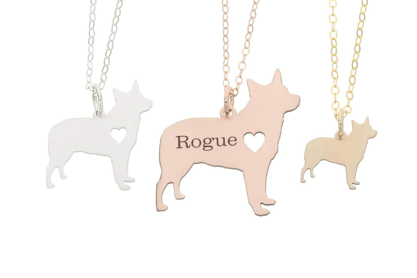 Blue Heeler Dog Necklace - Personalize with Name or Date