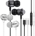 USB C Headphones 2 Pack Wired Earphones with Microphone - Comfortable