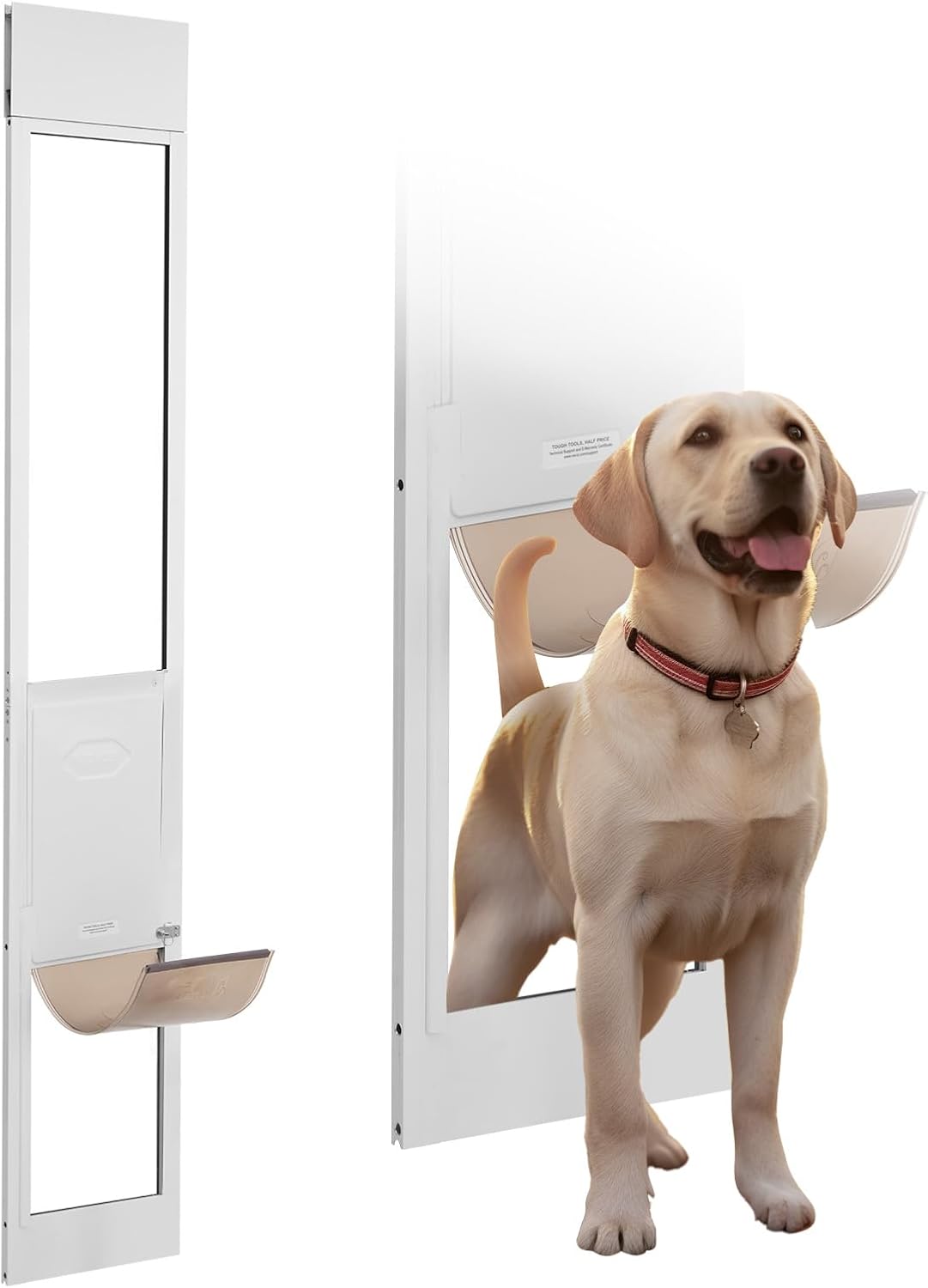 VEVOR Dog Door for Sliding Glass Door - Adjustable Height Pet Door