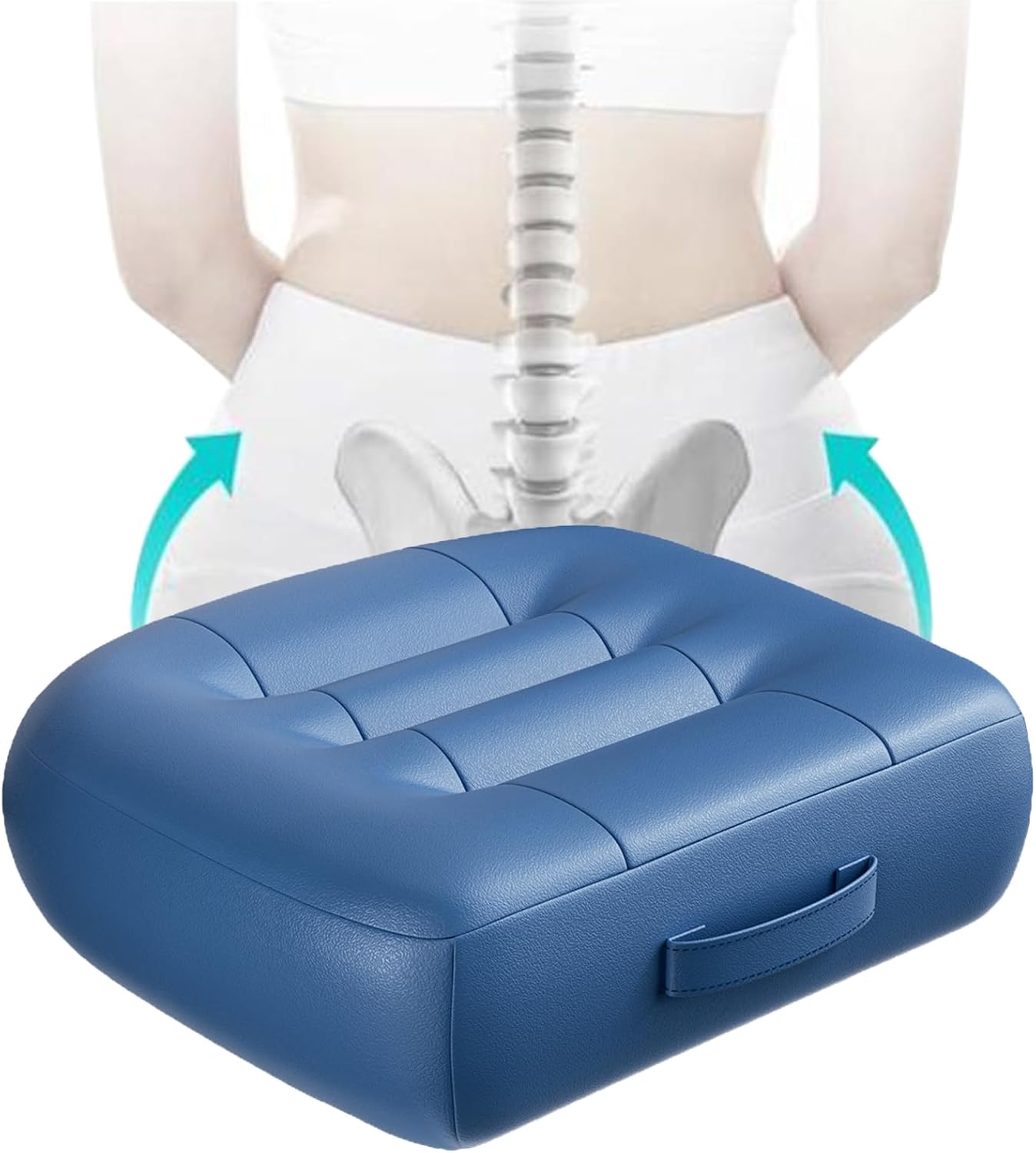 Blue Breathable Booster Seat - Enhanced Comfort & Visibility!