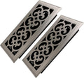 4x10 in Walkable Floor Register 2 Pack - Satin Nickel - Heavy Duty