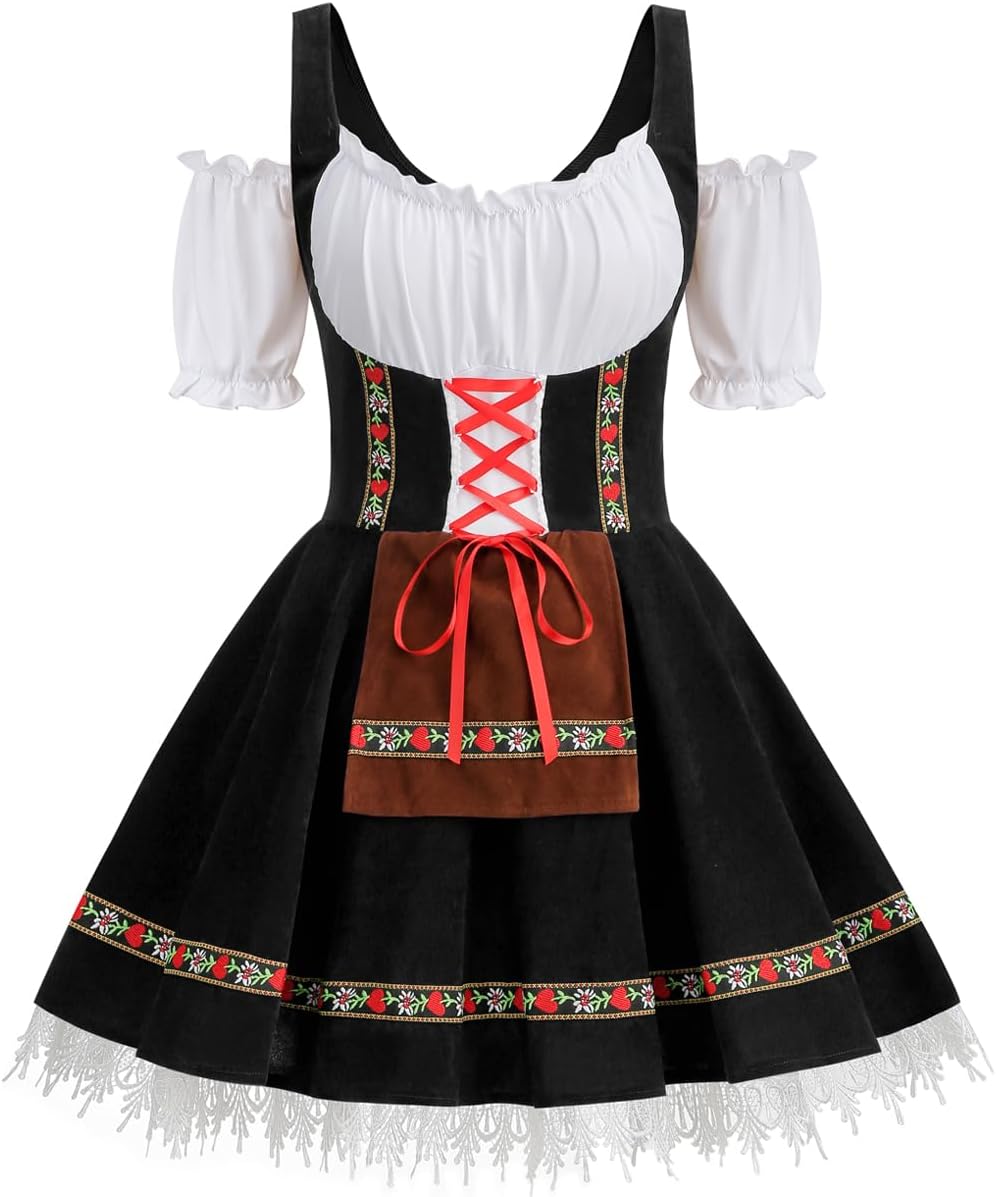 Oktoberfest Costume for Women - Bavarian Dirndl Dress Delight