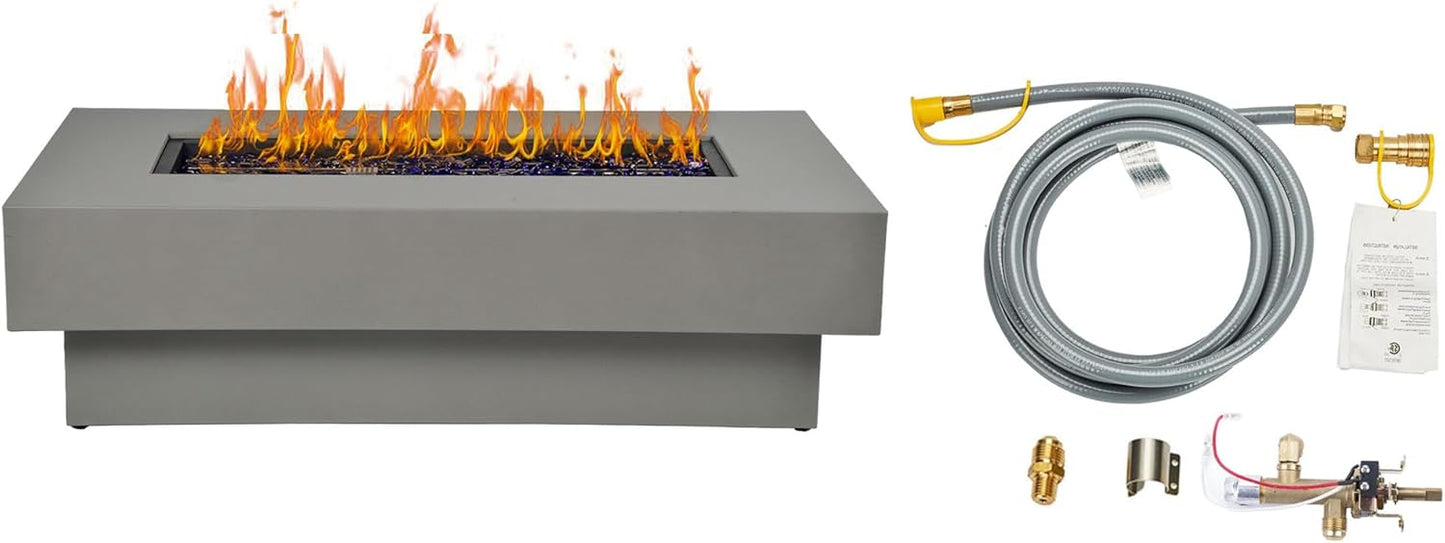 48-inch Fire Table with Natural Gas Kit for Outdoor Heating