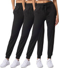 Women's Ultra-Soft Lounge Joggers 3-Pack - Stretchy Active Sweatpants