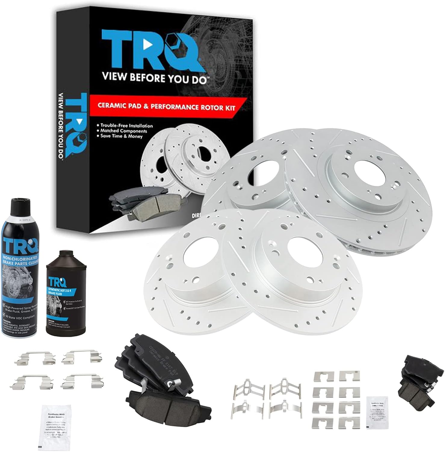 TRQ Performance Brake Pad & Rotor Kit for Honda Civic 2006-2011