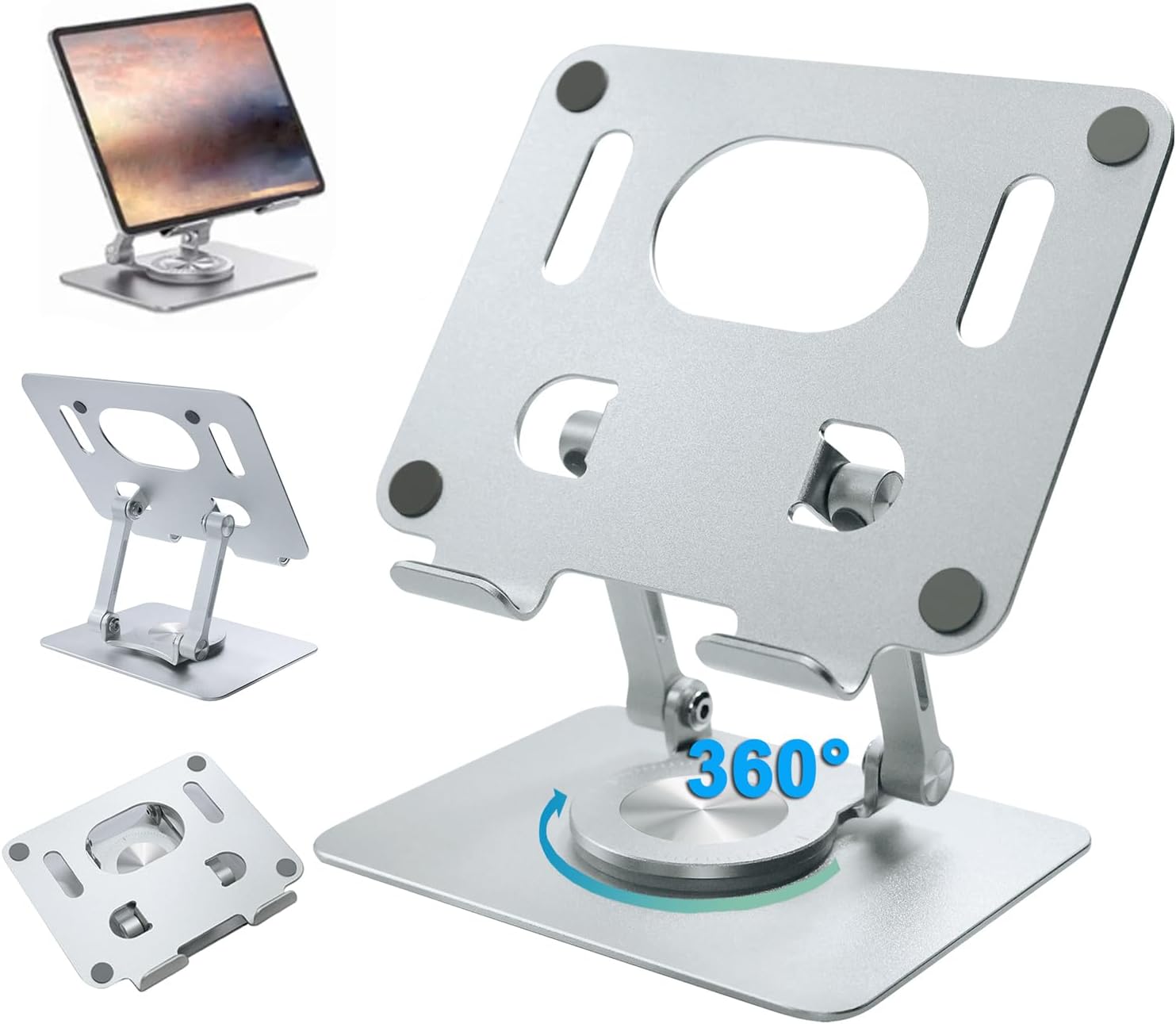 Foldable Tablet Stand - Ergonomic Aluminum Design