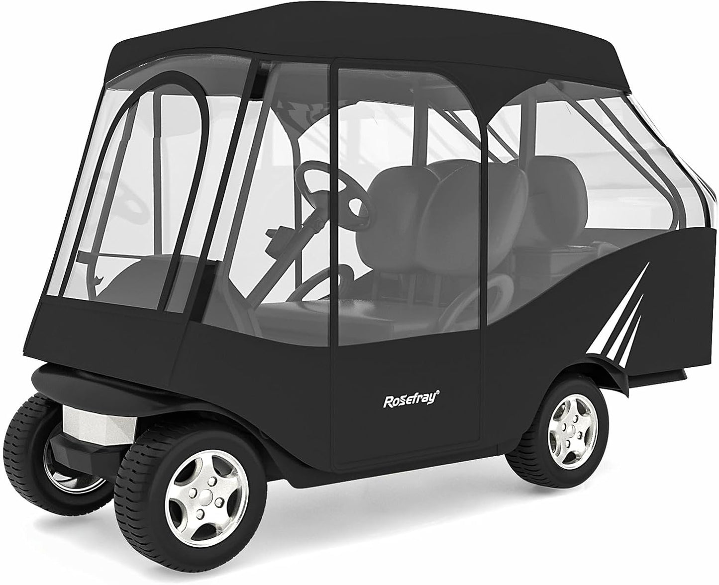 Rosefray Golf Cart Enclosure for 2+2 Drivable Rain Cover
