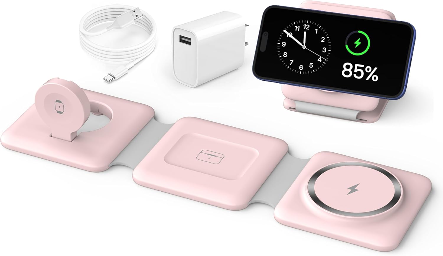 3 in 1 Foldable Magnetic Wireless Charger for Apple Devices