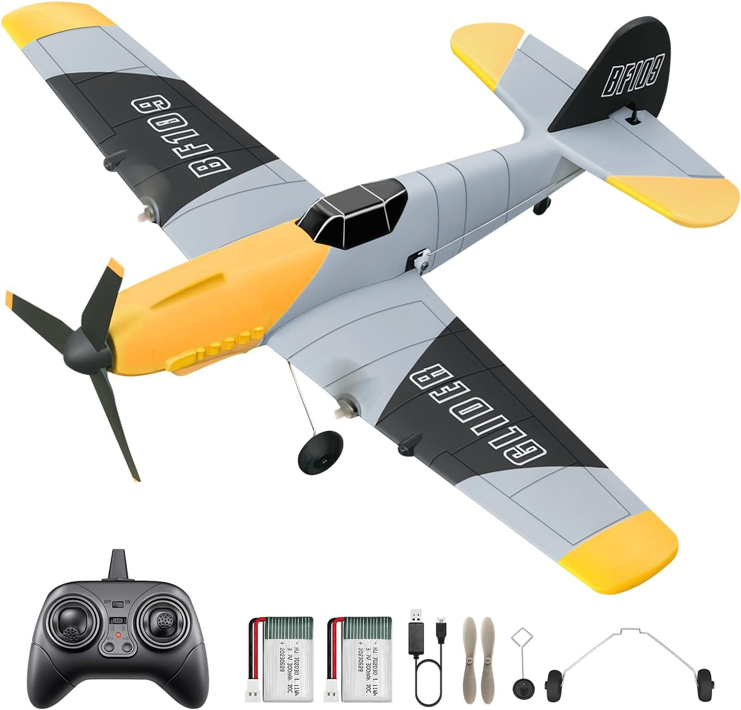 HAWK'S WORK 3 Channel RC Plane BF-109 for Easy Flying Fun