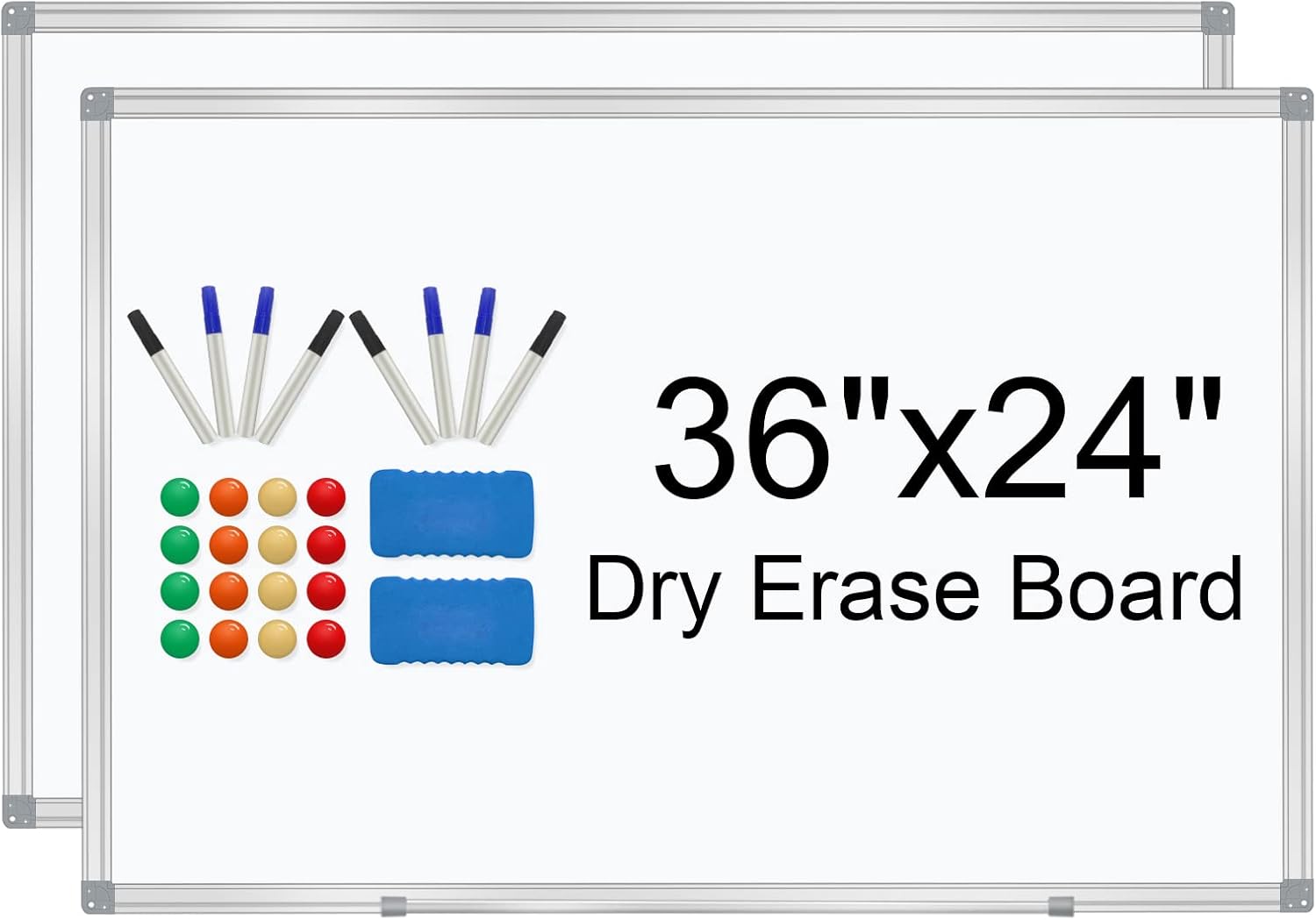 H-Qprobd 36 x 24 Dry Erase Board for Wall - 2 Pack Whiteboard