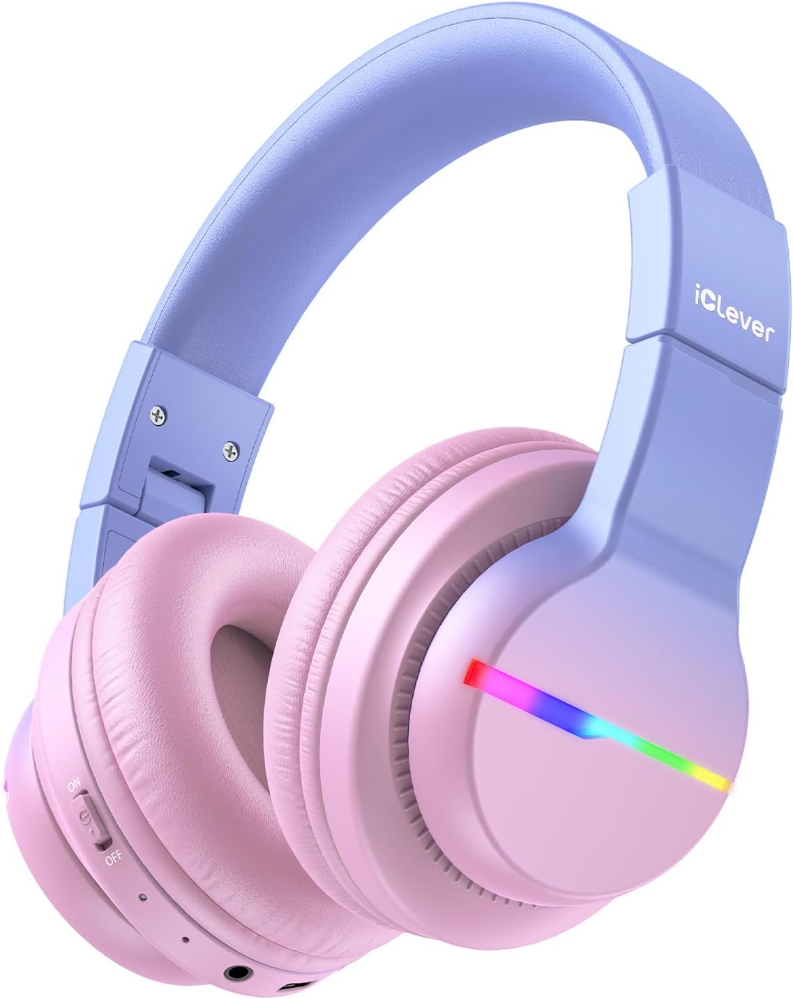 iClever BTH12 Kids Bluetooth Headphones with Colorful LED Lights