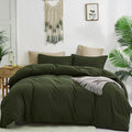 Army Green Comforter Set King - Soft Durable Olive Green Bedding