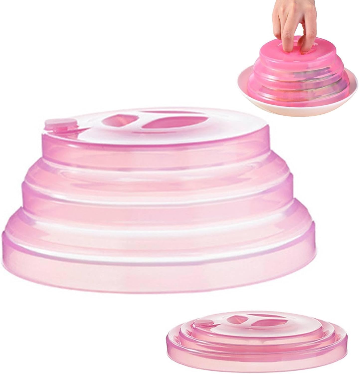 Pink 28cm Vented Microwave Splatter Guard