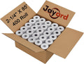 2-1/4 in x 85 ft Thermal Paper Rolls 400 Pack - Clear Printing for POS