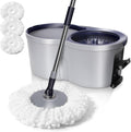 Spin Mop and Bucket Set - Compact Hands-Free Floor Cleaner