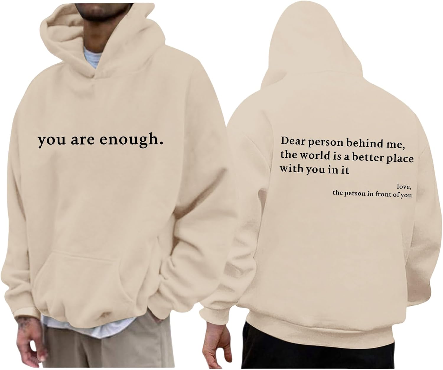 Inspirational Letter Graphic Men's Hoodie by Wrenpies