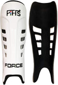 Field Hockey Shin Guards Force Medium White Blue Teal - Lightweight