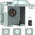 Nilight 50AMP RV Power Outlet Box - Heavy Duty & Waterproof