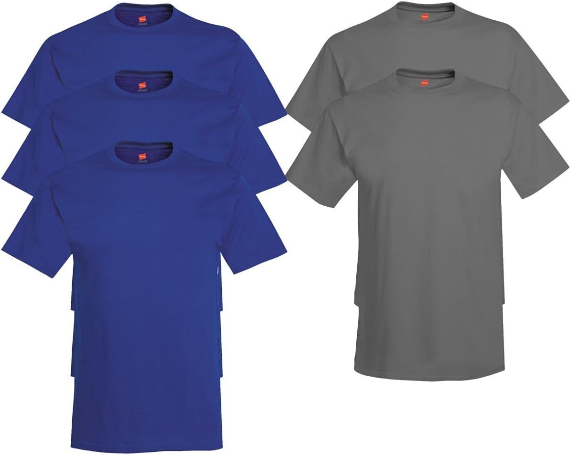 Hanes Mens Tall 100% Cotton Crew Neck Undershirts for Comfort