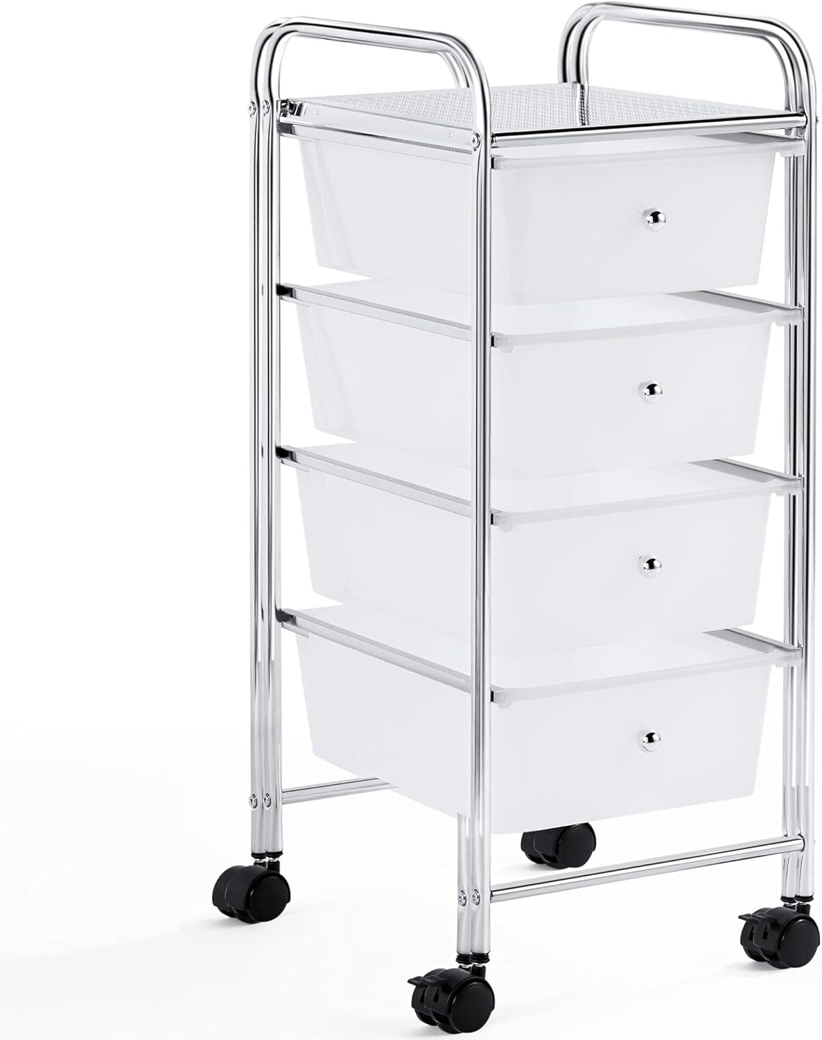 Yaheetech 4 Drawers Rolling Plastic Storage Cart for Organizing