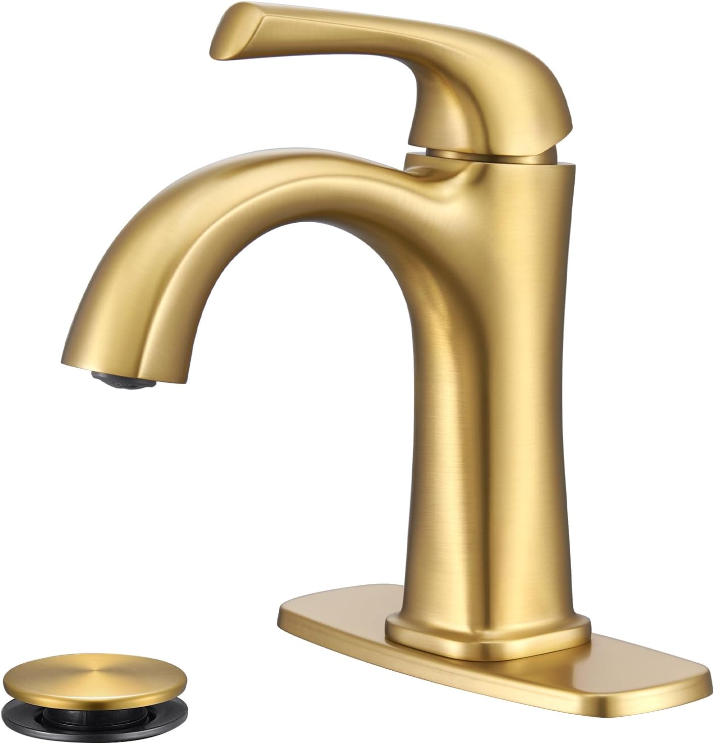 Jabbol Brushed Gold Single Hole Bathroom Faucet Review